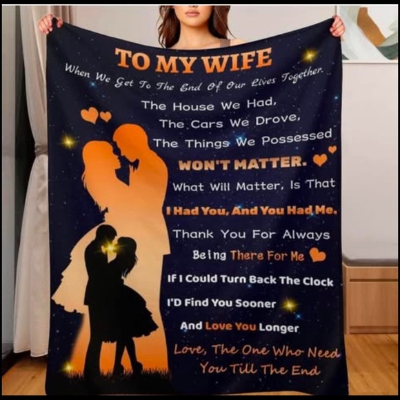 To my wife Blanket Size 50x60 Inc - Picture 3 of 7